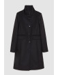 PATRIZIA PEPE - ESSENTIAL women's coat with ribbing 2O0037 A171
