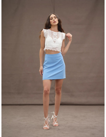 WHITE WISE - Lace Crop Top...
