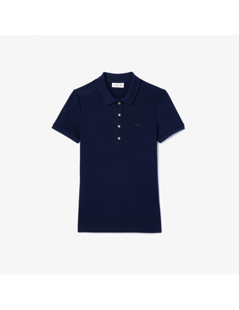 POLO IN PIQUÉ DI COTONE STRETCH LACOSTE DONNA LINEA SLIM FIT PF5462 P-E 2025 - Picture 6 of 8
