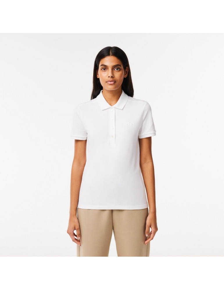 POLO IN PIQUÉ DI COTONE STRETCH LACOSTE DONNA LINEA SLIM FIT PF5462 P-E 2025 - Picture 5 of 8