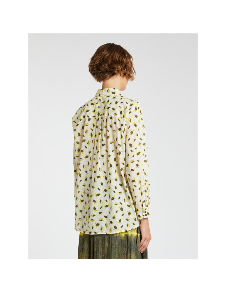 Iblues - Camicia in mussola di cotone stampata Donna Emotions - Picture 9 of 10