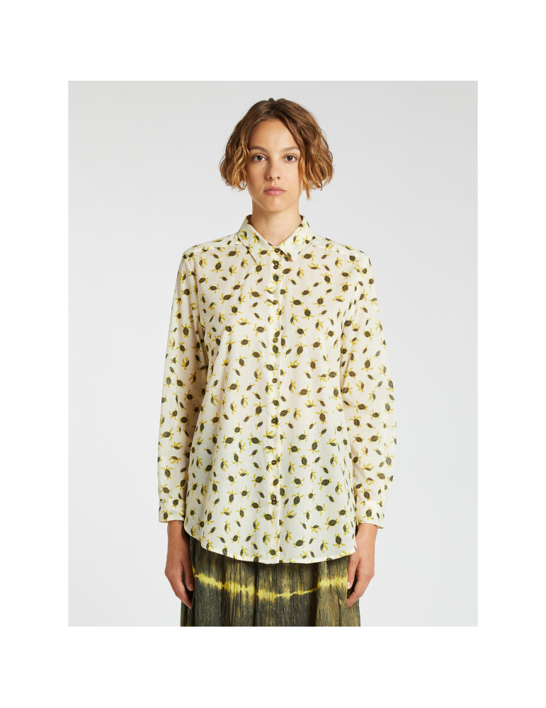 Iblues - Camicia in mussola di cotone stampata Donna Emotions - Picture 10 of 10