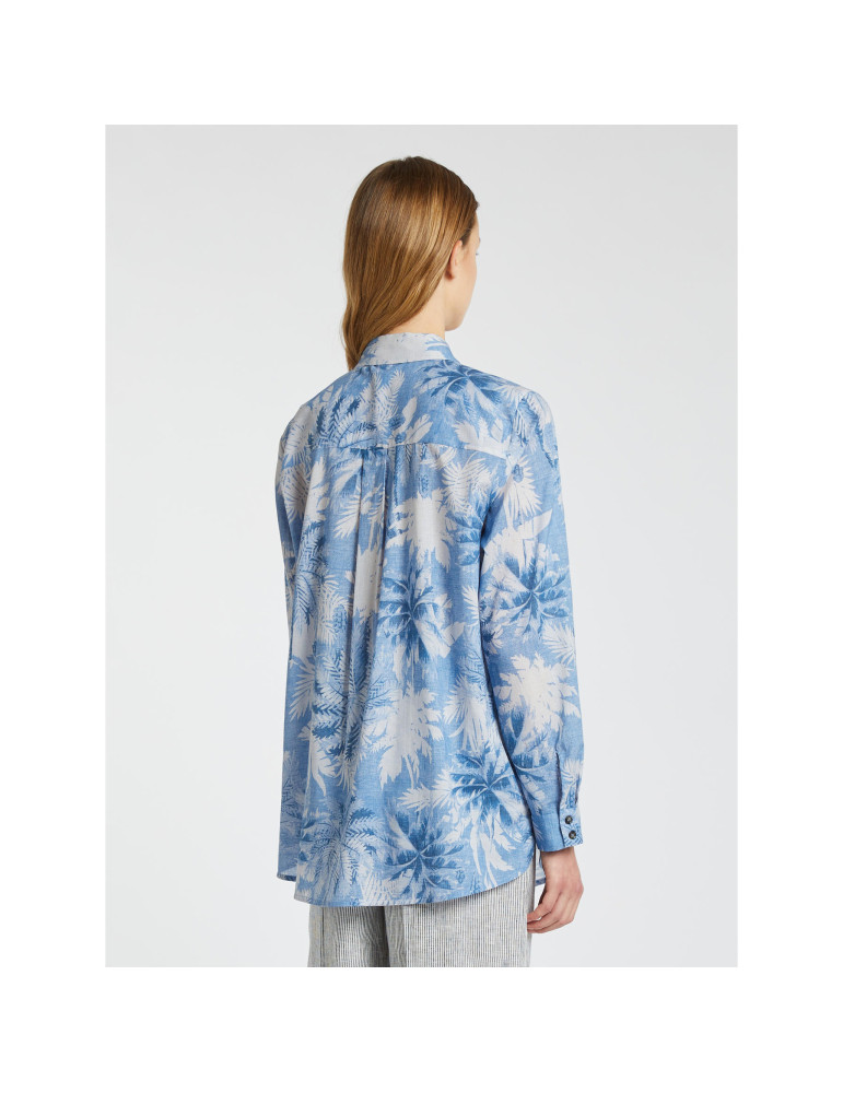 Iblues - Camicia in mussola di cotone stampata Donna Emotions - Picture 6 of 10